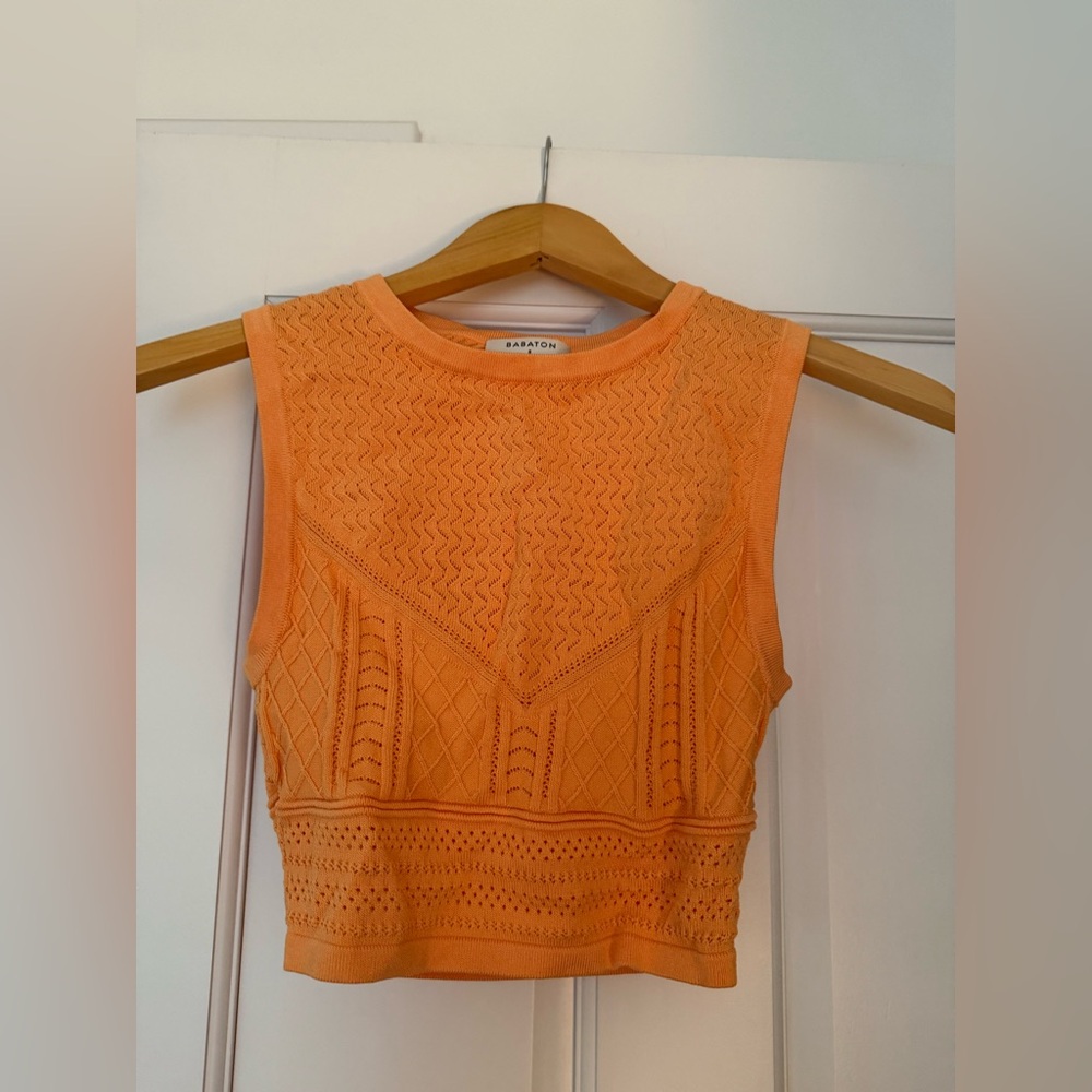 Aritzia Orange Sleeveless Top